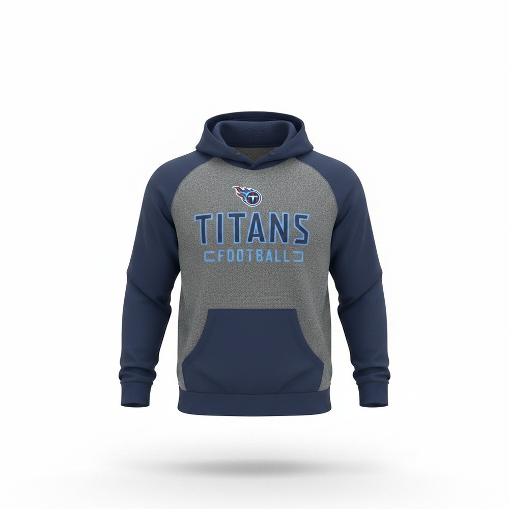 Fanatics Tennessee Titans Hoodie Men's L Blue Gray NFL Football Pullover Fleece